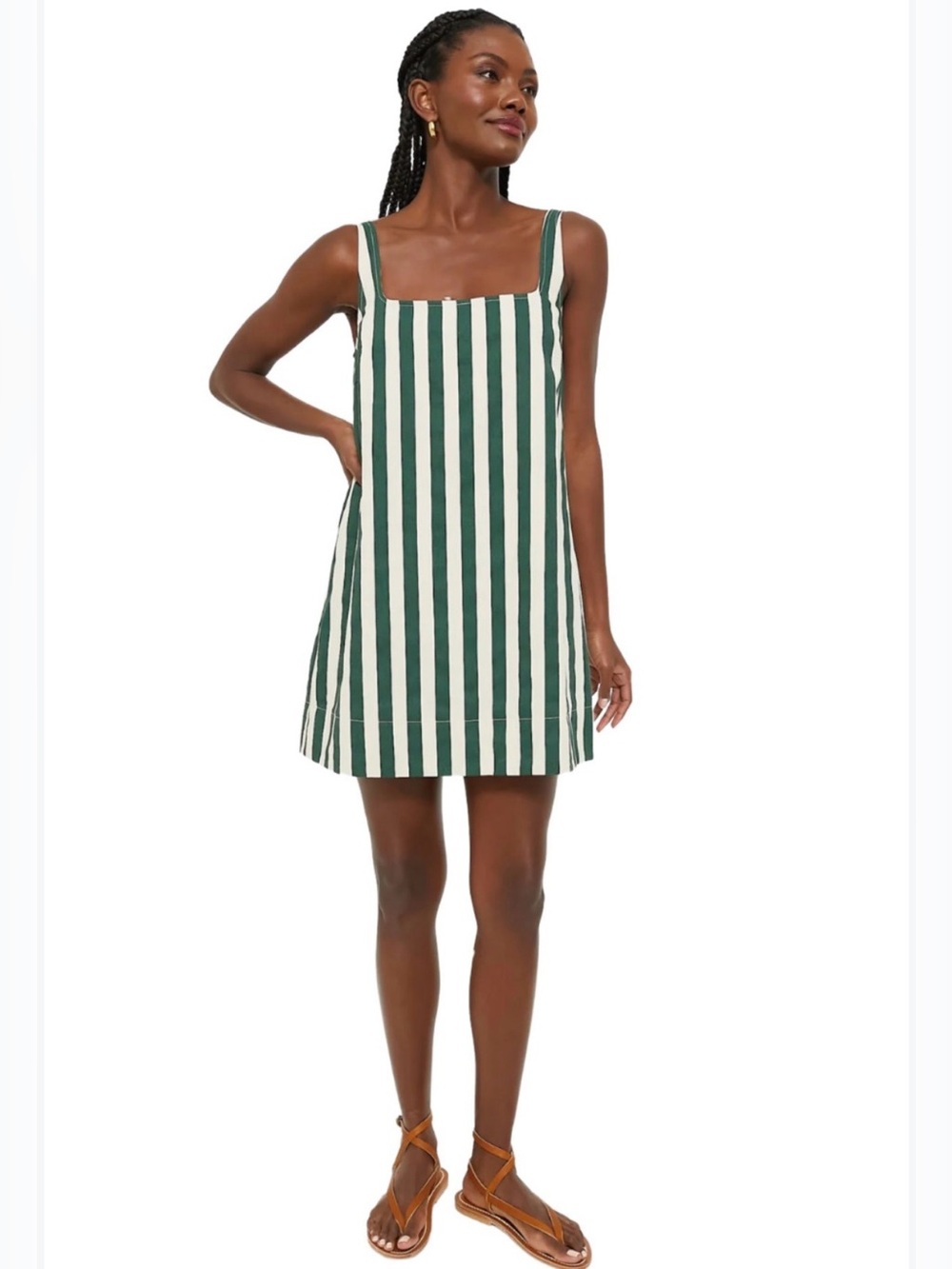 Tuckernuck Pomander Place Jade Stripe Cassie Mini Dress